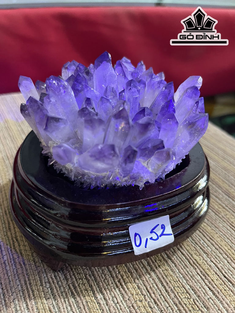 Tinh Thể Đá Thạch Anh Tím Cao 10 Ngang 10 (cm) 0,52kg