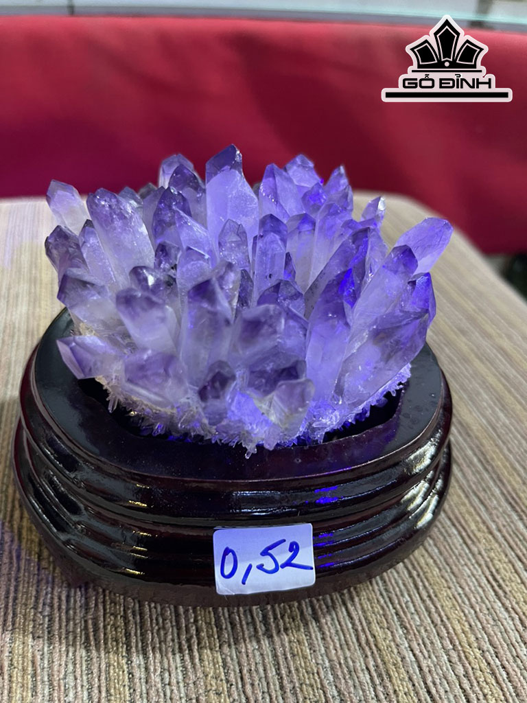 Tinh Thể Đá Thạch Anh Tím Cao 10 Ngang 10 (cm) 0,52kg