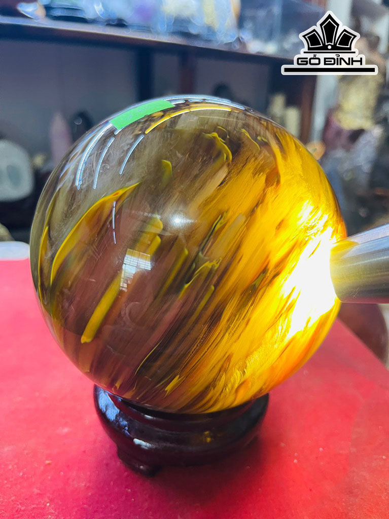 Bi Cầu Đá Mắt Hổ Đường Kính 13,5 (cm) 1.62kg