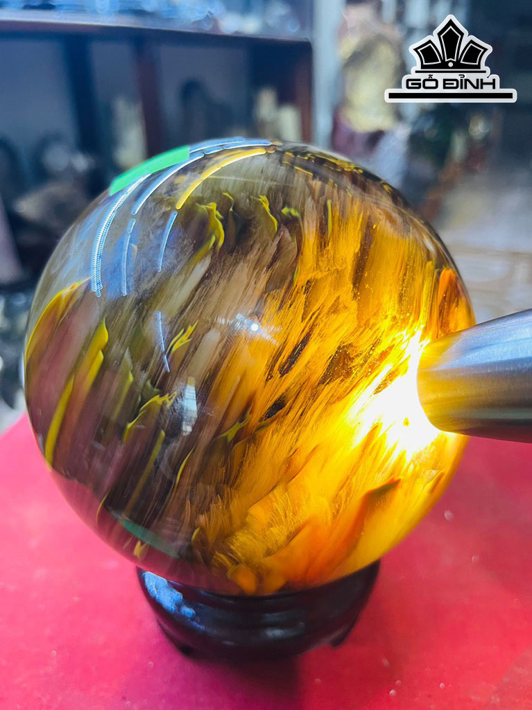 Bi Cầu Đá Mắt Hổ Đường Kính 13,5 (cm) 1.62kg