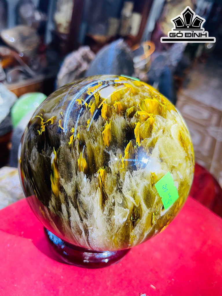 Bi Cầu Đá Mắt Hổ Đường Kính 13,5 (cm) 1.62kg