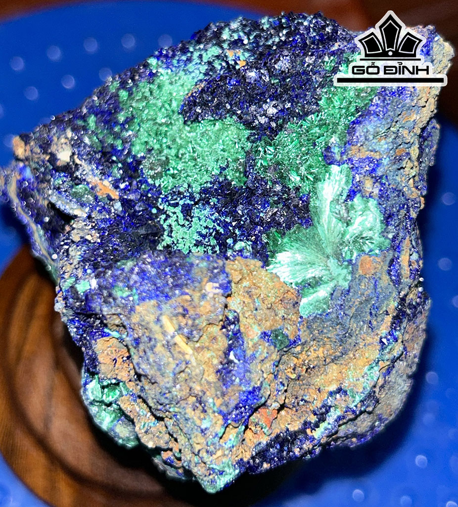 Tinh Thể Đá Azurite Cao 14 (cm) 0,8kg