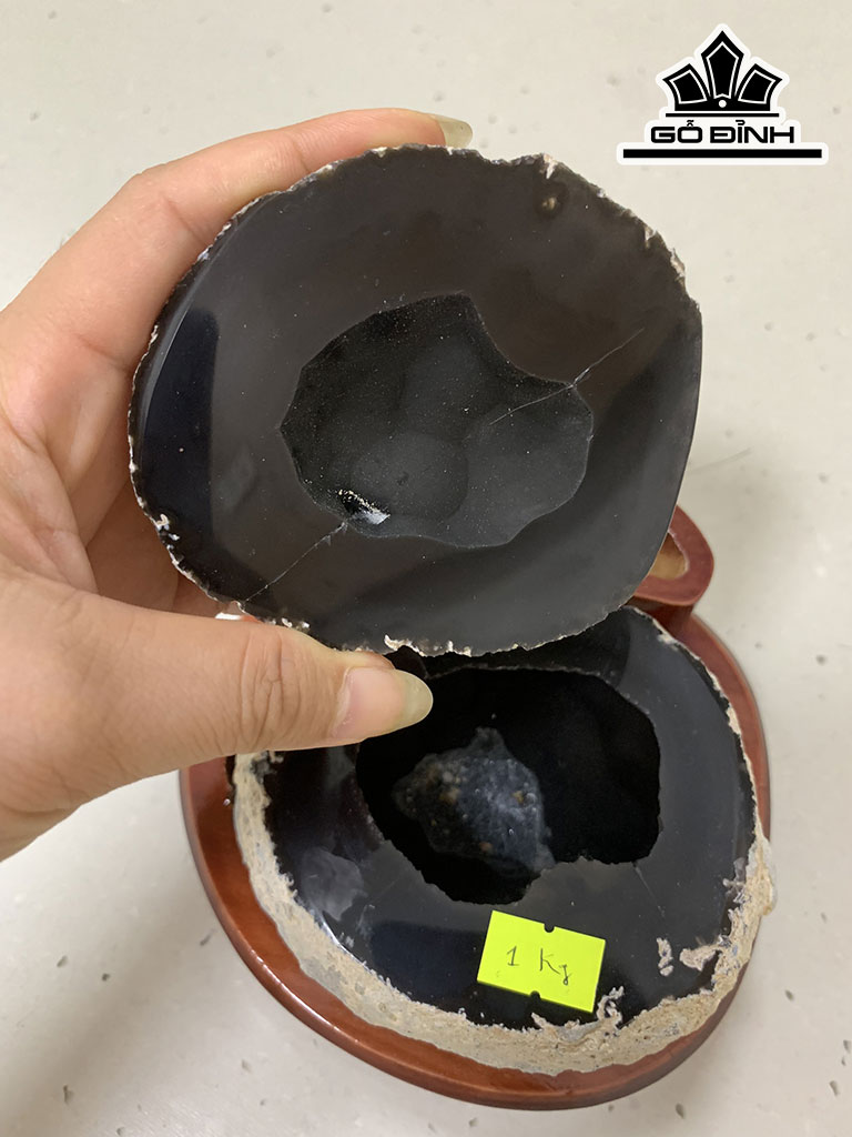 Hốc Đá Mã Não Cao 14,3 Ngang 13 Sâu 15 (cm) 1kg