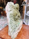 Tượng Di Lặc Đá Serpentine Cao 36 Ngang 35 Sâu 16 (cm) 16kg