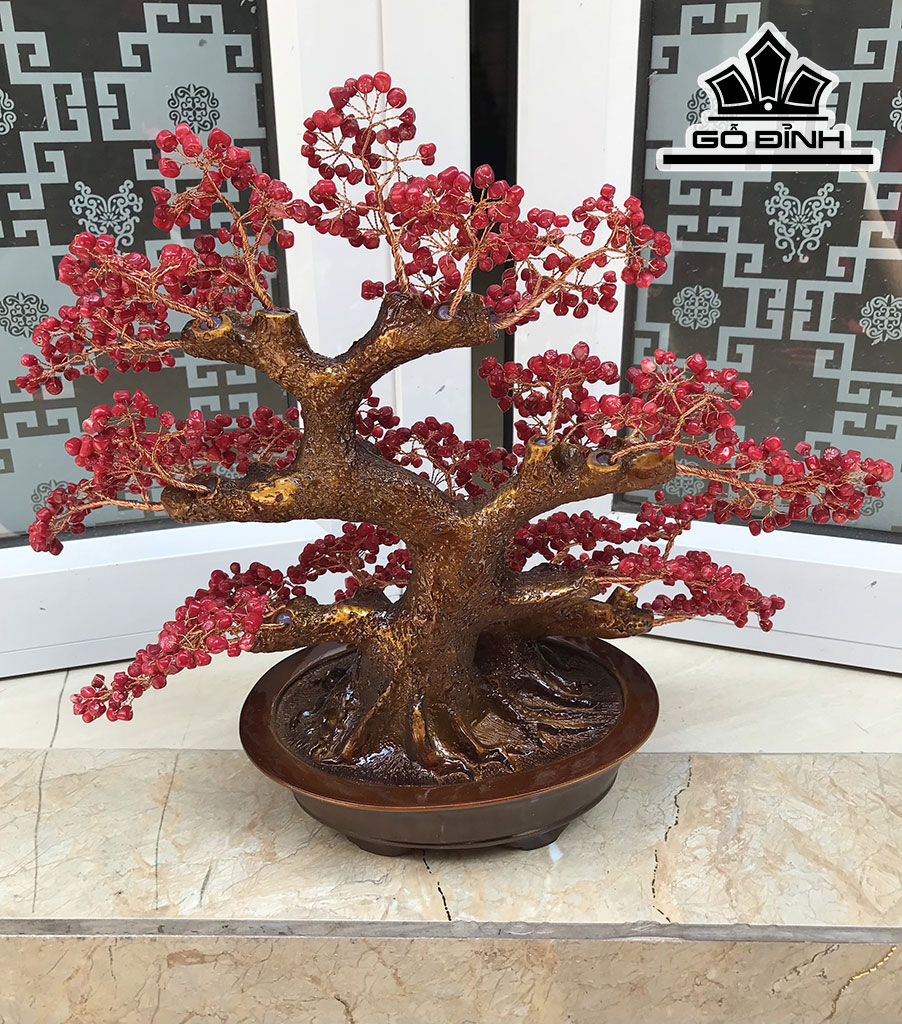 Cây Tài Lộc Đá San Hô Cao 41 Ngang 39 Sâu 8,6 (cm)