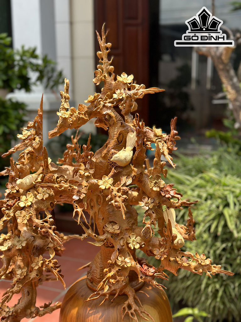 Bình Hoa Gỗ Hương Cao 98 Ngang 77 Sâu 43 (cm)