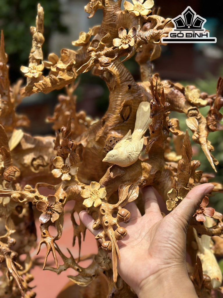 Bình Hoa Gỗ Hương Cao 98 Ngang 77 Sâu 43 (cm)
