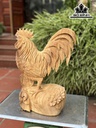 Tượng Gà Trống Gỗ Ngọc Am Cao 39 Ngang 28 Sâu 15 (cm)