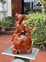 Tượng Nghê Gỗ Hương Cao 50 Ngang 32 Sâu 22 (cm)