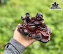Tượng Phật Di Lặc Để Bàn Gỗ Trắc Cao 9 Ngang 17 Sâu 11 (cm)