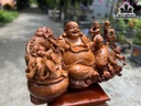 Tượng Phật Di Lặc Gỗ Hương Cao 33 Ngang 50 Sâu 30 (cm)