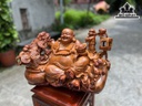 Tượng Phật Di Lặc Gỗ Hương Cao 33 Ngang 50 Sâu 30 (cm)
