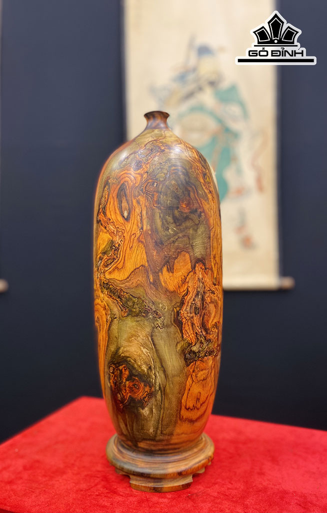 Bình Phú Quý Gỗ Nu Trắc Cao 50 Đường Kính 19 (cm)