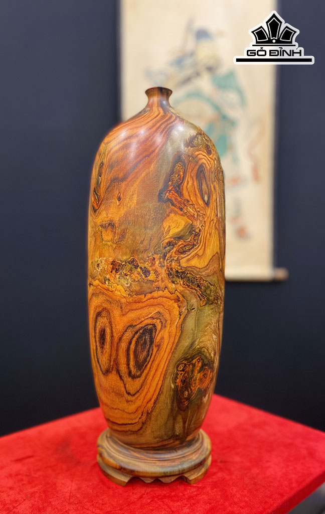 Bình Phú Quý Gỗ Nu Trắc Cao 50 Đường Kính 19 (cm)