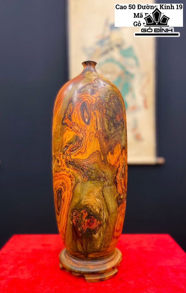 Bình Phú Quý Gỗ Nu Trắc Cao 50 Đường Kính 19 (cm)