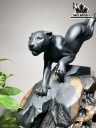 Tượng Báo Săn Mồi Gỗ Mun Sừng Cao 50 Ngang 30 Sâu 28 (cm)