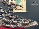 Tượng Bát Mã Gỗ Trắc Cao 55 Ngang 104 Sâu 23 (cm)