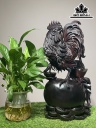 Tượng Gà Trống Gỗ Tử Đàn Cao 43 Ngang 23 Sâu 11 (cm)