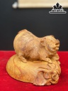 Tượng Heo Phong Thủy Gỗ Pơ Mu Cao 14 Ngang 20 Sâu 20 (cm)