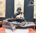 Tượng Ngựa Phong Thủy (Nhất Mã Phi Thiên) Gỗ Bách Xanh Cao 52 Ngang 92 Sâu 58 (cm)