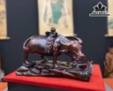 Tượng Tiểu Đồng Thổi Sáo Gỗ Trắc Cao 26 Ngang 42 Sâu 17 (cm)