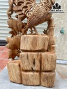 Tượng Gà Trống Gỗ Ngọc Am Cao 78 Ngang 42 Sâu 22 (cm)