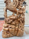 Tượng Gà Trống Gỗ Ngọc Am Cao 78 Ngang 42 Sâu 22 (cm)