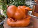 Tượng Heo Phong Thủy Gỗ Hương Ngang 28 Cao 23 Sâu 20 (cm)