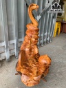 Tượng Rắn Phong Thủy Gỗ Hương Cao 68 Ngang 50 Sâu 37 (cm)