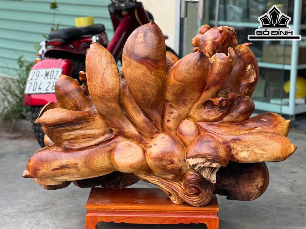 Tượng Phật Di Lặc Gỗ Hương Cao 75 Ngang 110 Sâu 50 (cm)