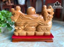Tượng Phật Di Lặc Nhị Phúc Gỗ Ngọc Am Cao 36 Ngang 40 Sâu 20 (cm)