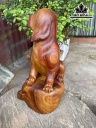 Tượng Chó Gỗ Hương Cao 37 Ngang 20 Sâu 20 (cm)