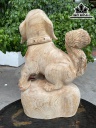 Tượng Chó Gỗ Ngọc Am Cao 42 Ngang 28 Sâu 18 (cm)