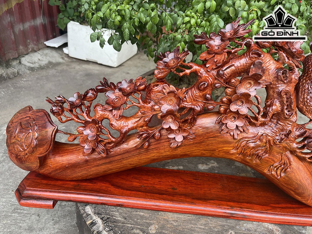 Tượng Tiểu Cảnh Gỗ Hương Cao 33 Ngang 83 Sâu 13 (cm)