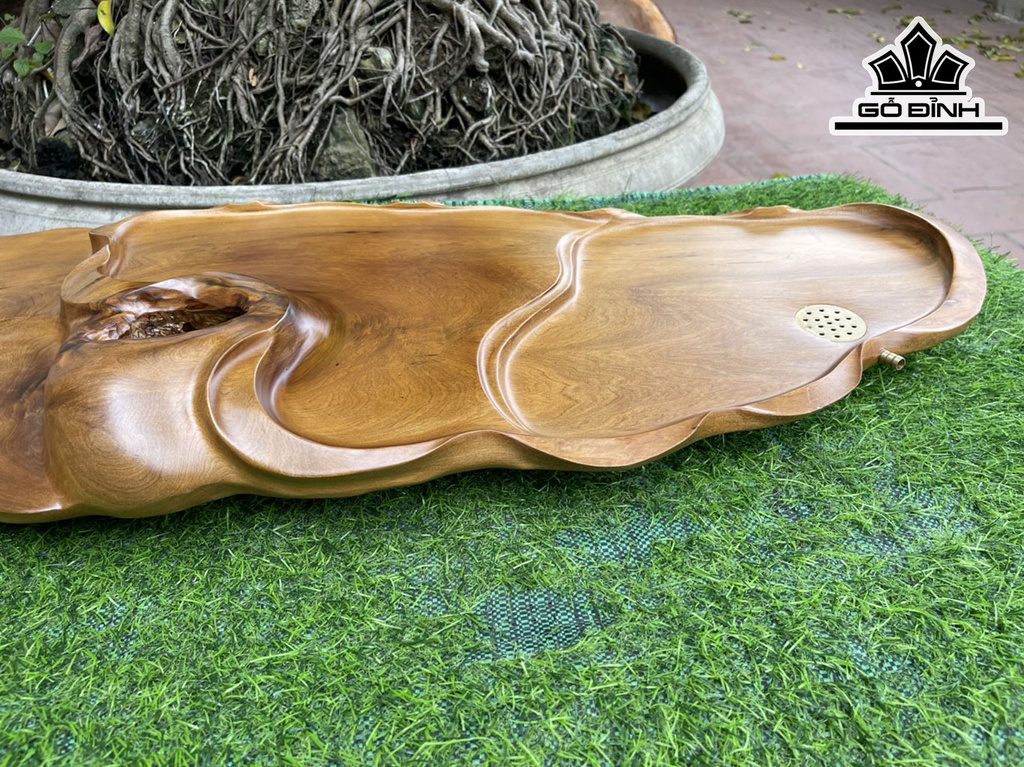 Khay Trà Gỗ Bách Xanh Cao 10 Ngang 88 Sâu 30 (cm)