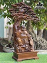 Tượng Phật Di Lặc Gỗ Bách Xanh Cao 76 Ngang 45 Sâu 18 (cm)