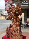 Tượng Phật Di Lặc Ngũ Phúc Gỗ Hương Cao 116 Ngang 66 Sâu 40 (cm)