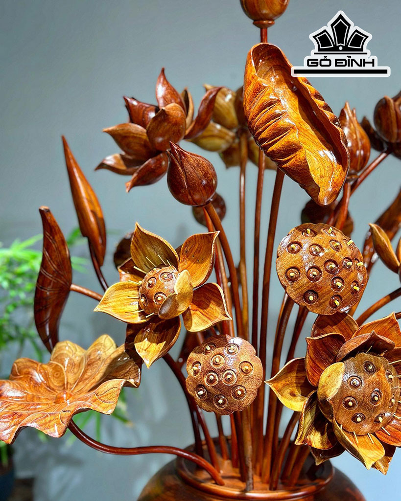 Bình Hoa Gỗ Hương Cao 90 Ngang 70 Sâu 50 (cm)