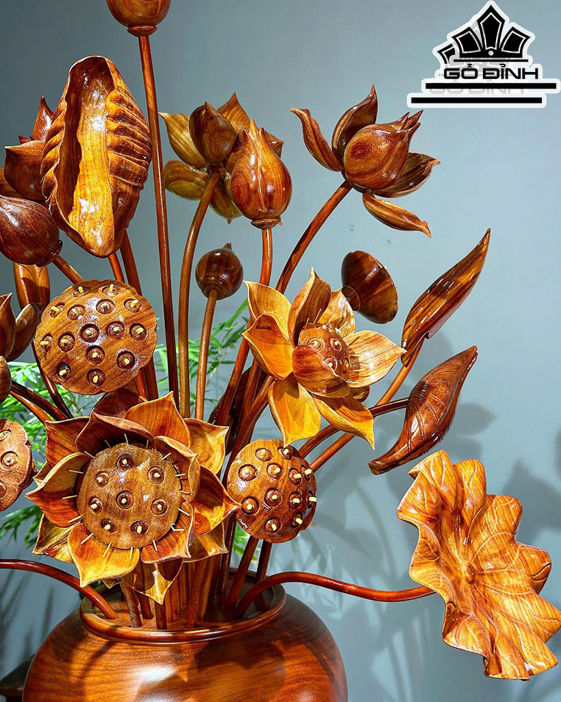 Bình Hoa Gỗ Hương Cao 90 Ngang 70 Sâu 50 (cm)