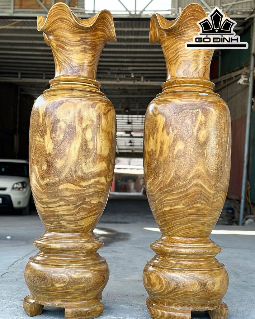 Lục Bình Gỗ Cẩm Vàng Cao 160 Đường Kính 46 (cm)