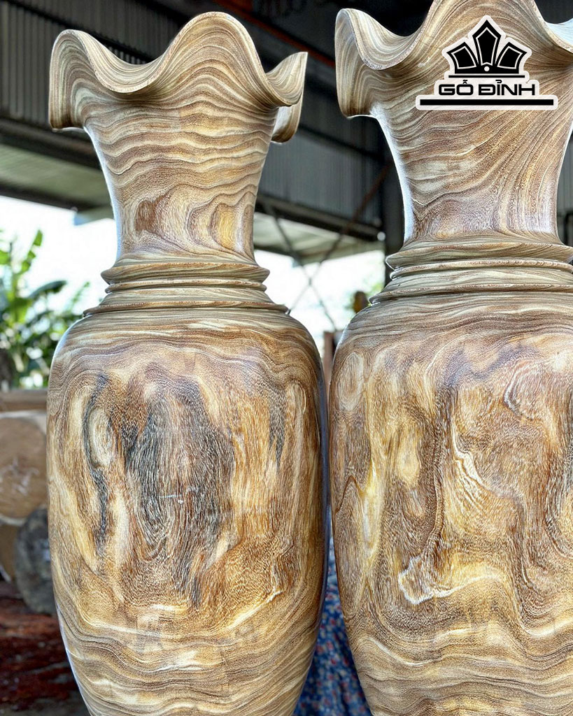 Lục Bình Gỗ Cẩm Vàng Cao 160 Đường Kính 46,8 (cm)