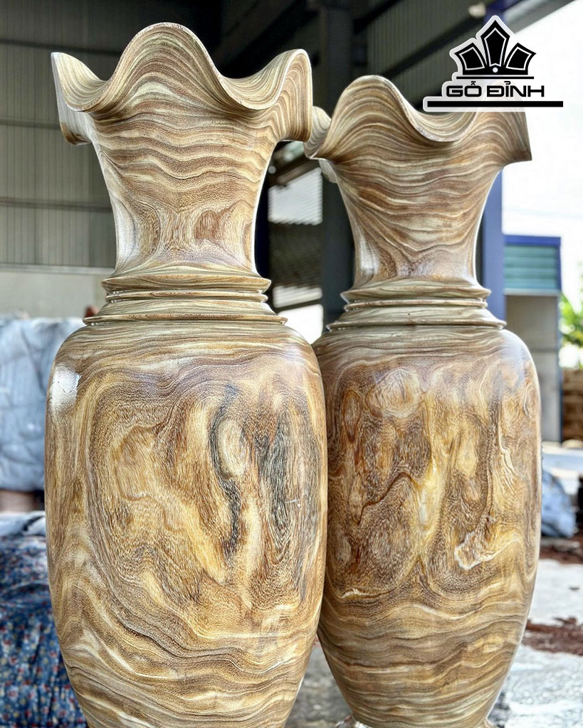 Lục Bình Gỗ Cẩm Vàng Cao 160 Đường Kính 46,8 (cm)
