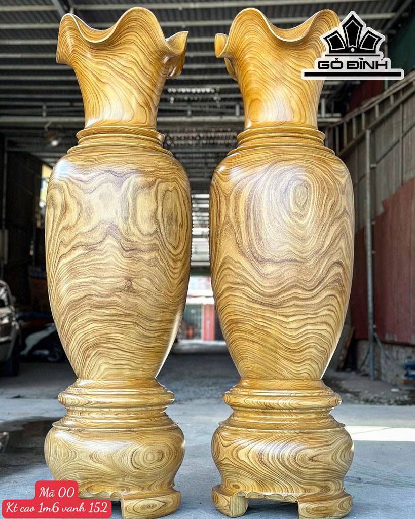 Lục Bình Gỗ Cẩm Vàng Cao 160 Đường Kính 48 (cm)