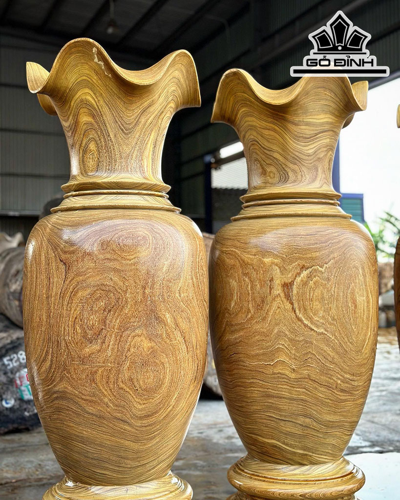 Lục Bình Gỗ Cẩm Vàng Cao 160 Đường Kính 52 (cm)
