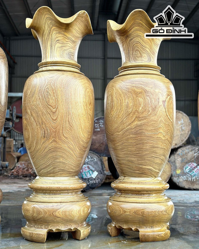 Lục Bình Gỗ Cẩm Vàng Cao 160 Đường Kính 52 (cm)