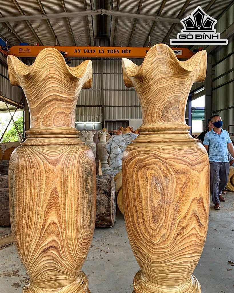 Lục Bình Gỗ Cẩm Vàng Cao 170 Đường Kính 50 (cm)