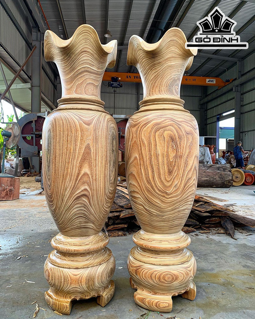 Lục Bình Gỗ Cẩm Vàng Cao 170 Đường Kính 50 (cm)