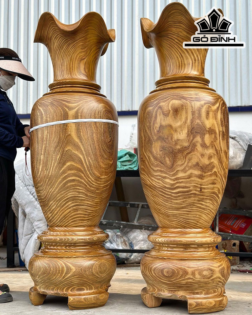Lục Bình Gỗ Cẩm Vàng Cao 170 Đường Kính 54 (cm)