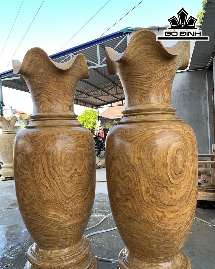 Lục Bình Gỗ Cẩm Vàng Cao 180 Đường Kính 58 (cm)