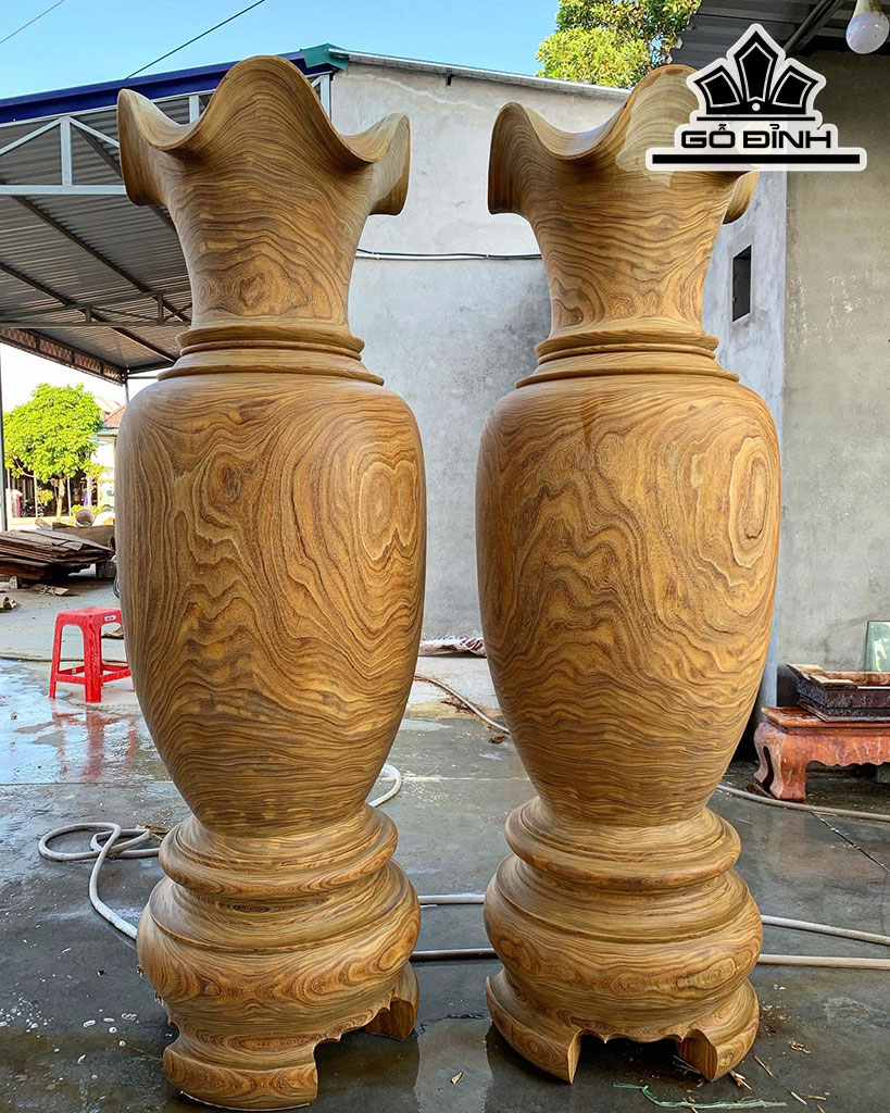 Lục Bình Gỗ Cẩm Vàng Cao 180 Đường Kính 58 (cm)